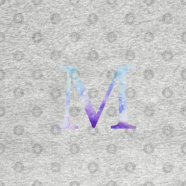 Blue Mu Watercolor Letter by AdventureFinder